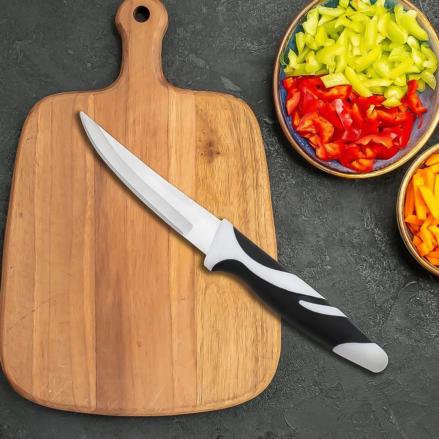 Ritu  Sharp Stainless Steel Blade Zebra Kitchen Knife